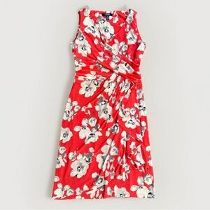 Chaps By Ralph Lauren Floral Sheath Dress Small